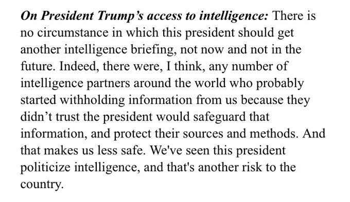 no trump intelligence briefing